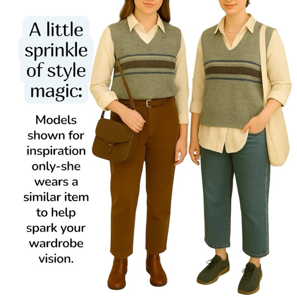 Dark Academia 90s Preppy 100% Wool Vest Size S Juniors - Picture 2 of 16